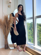 Vestido Longo colado decote costas Fashion Ano novo
