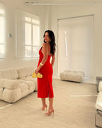 Vestido Abigail Midi Drapeado